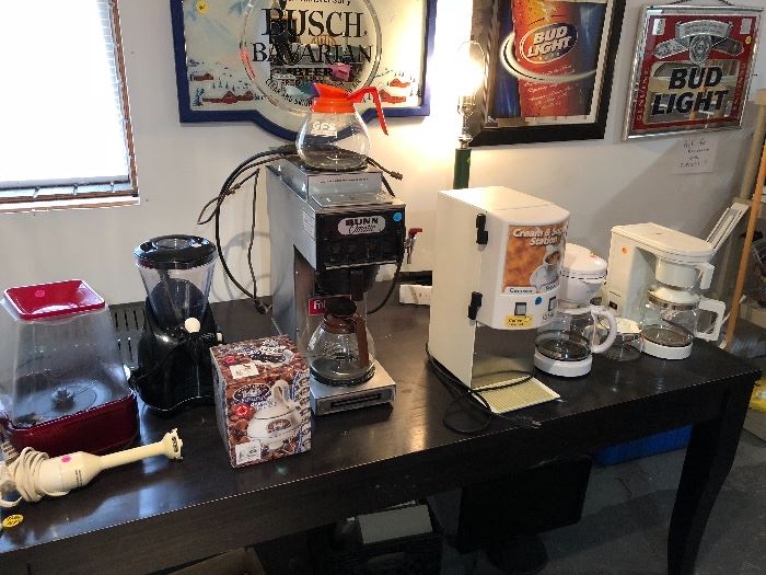 Bunn coffee pot, cream/sugar dispenser. Misc. Kitchen appliances.