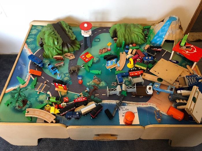 Train table with all accessories
