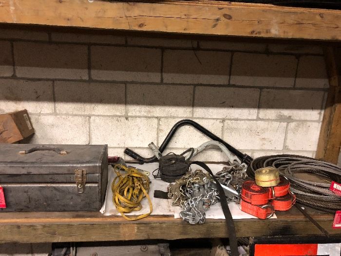 Tools, cables, straps Ect.