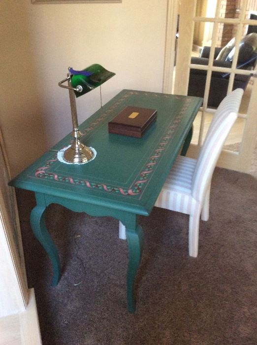 Green Desk or sofa/entry table.