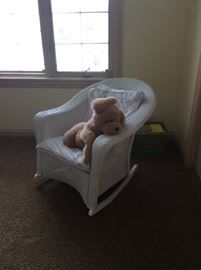 Excellent condition wicker rocking chair.