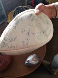 Another view of signed football.