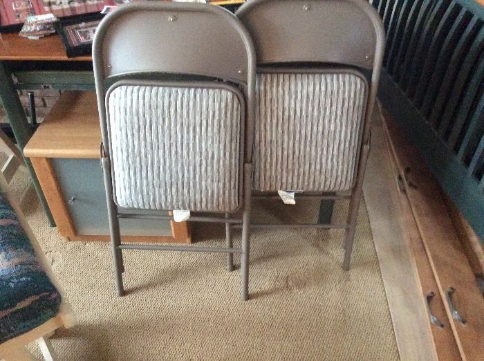 Two metal and Cloth excellent condition folding chairs