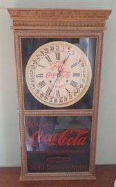 Repro 19th Century Coca-Cola Calendar Clock