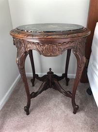 Marble Top Wooden Side Tablehttps://ctbids.com/#!/description/share/63748