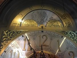 #25	Howard Miller Grandfather 27x17x88 w/2 keys 	 $600.00 
