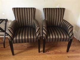 #58	(2) Black/Gold Stripe Chairs   $75 each	 $150.00 
