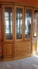 Oak China Display Cabinet