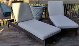 Patio Chaise Lounges with Coveres