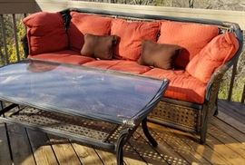 Patio Couch Sofa with Coffee table