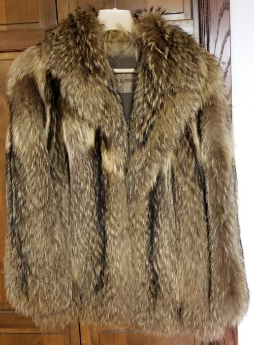 Ladies Clothing Fur Jacket Raccoon