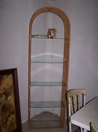 Ratan and Glass Shelf