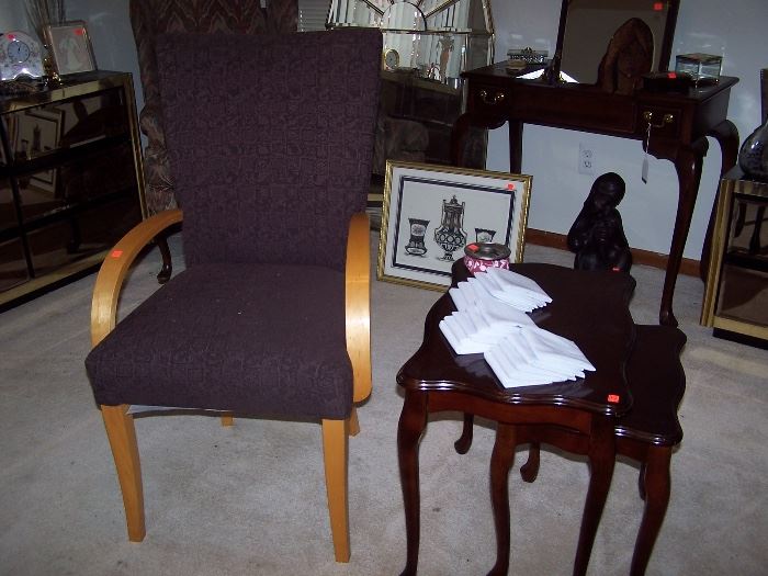 Accent Chair and Stack Table