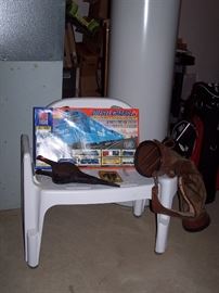 Shower Chair, Train set, Golf Bag