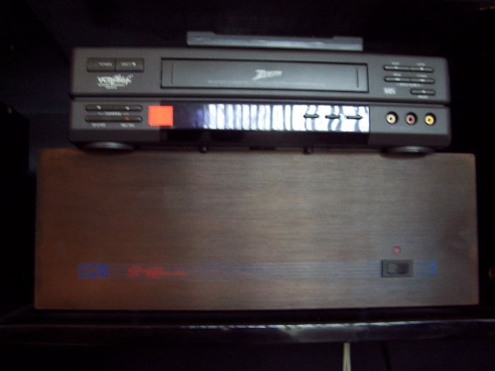 Zenith VCR Player, BK ST-140 Power Amplifier