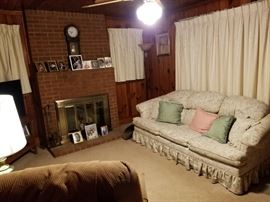 Lamps, clock and curtains for sale too.