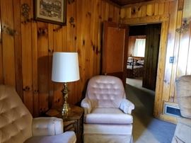 Two side chairs in living room.