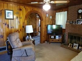 Ceiling fan goes too.