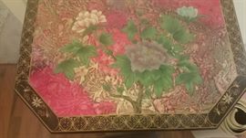 Oriental Design Chest with Matching Mirror
