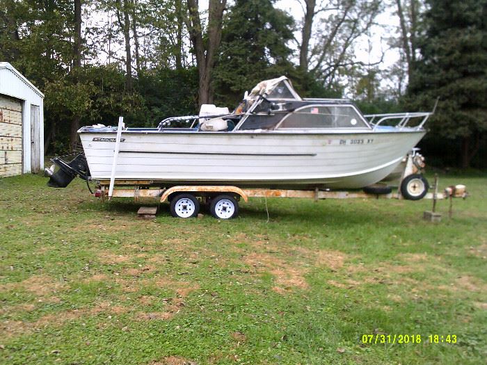 1972 21 ft Starcraft Mercruiser aluminum boat