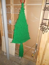 Large macrame Christmas tree