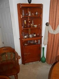 Very unique corner cabinet with interesting latch