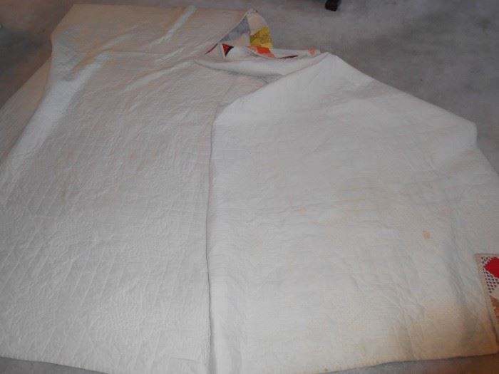 Backside of quilt in good condition