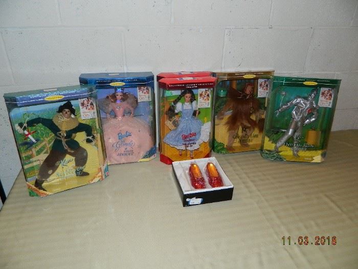 Barbie Wizard of Oz figures and Radko ornament