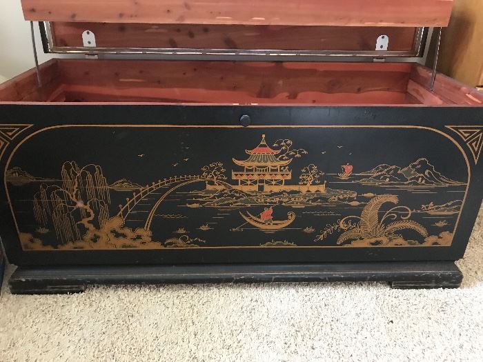 Lane Oriental Design Cedar Chest ( 42w x 2.5 tall) 