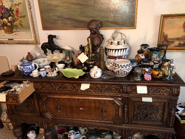 Carved credenza