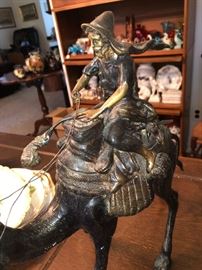 Bronze camel & rider