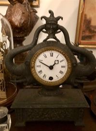 Antique clock with Jester