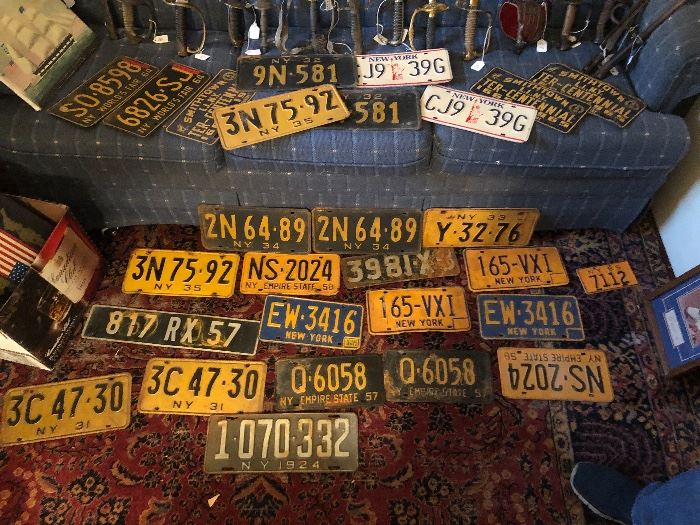 Old license plates