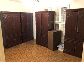 Four wardrobes for sale.