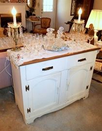 Cute vintage painted buffet cabinet
