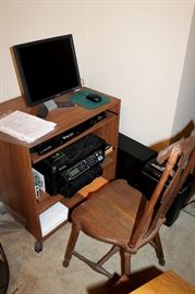 Computer desk, electronics