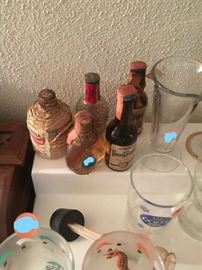 Vintage Miniature Alcohol bottles