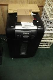 Large industrial paper shredder with oil to keep it humming along!