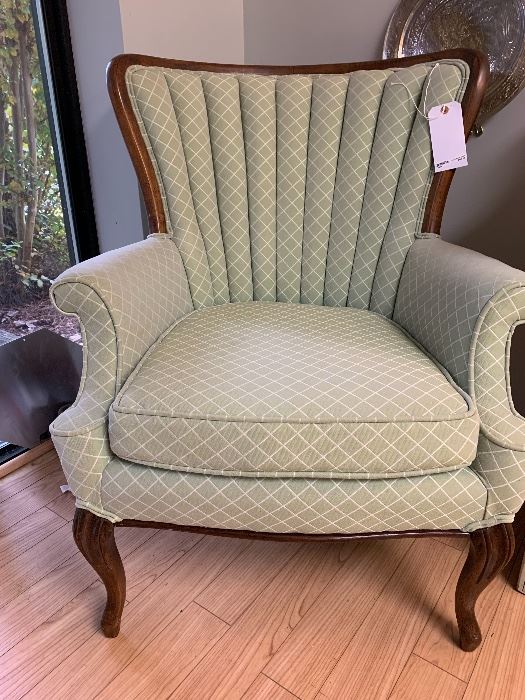 Beautiful Channel Back Chairs.  We have a pair.  