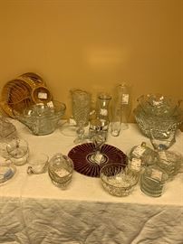 Tons of beautiful glassware.  