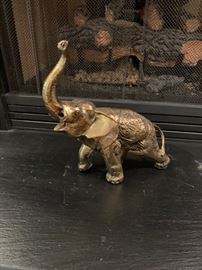 Solid brass large elephant.  