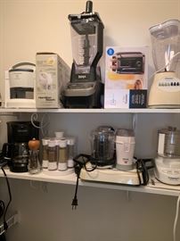 Great selection of small kitchen appliances.