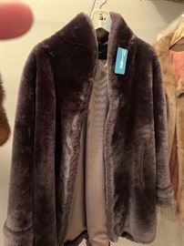 Vintage Faux fur swing coat.