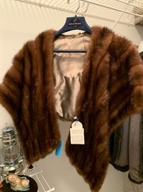Vintage Mink Stole.  Properly stored over time and in almost like new condition.
