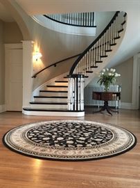 Gorgeous and classic round, 7'-10" Karastan Premium New Zealand Wool Rug accented with genuine silk from its Persian Renaissance Collection. Made in Belgium. Retail $1560. Like new and tags are on rug. Your price is $1000.