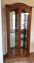 China curio cabinet in perfect condition, this is a stunning piece! Measures 72" x 34" x 15"