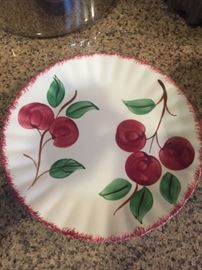 Blue Ridge hand painted underglaze plate, Southern Potteries Inc., made in USA