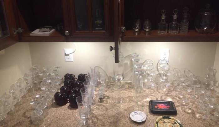 Not your average glassware! Cool glasses perfect for any party, and crystal wine goblets priced to sell!