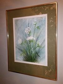 Professionally framed watercolor