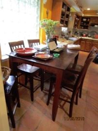 tall dining table w/ 6 chairs